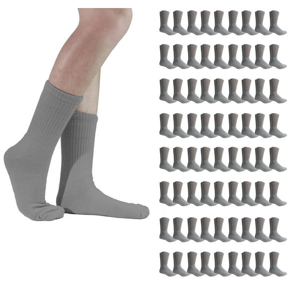 SOCKS’NBULK Heavy Duty 72 Pairs Cotton Crew Socks Men's, Women, Bulk Wholesale Socks