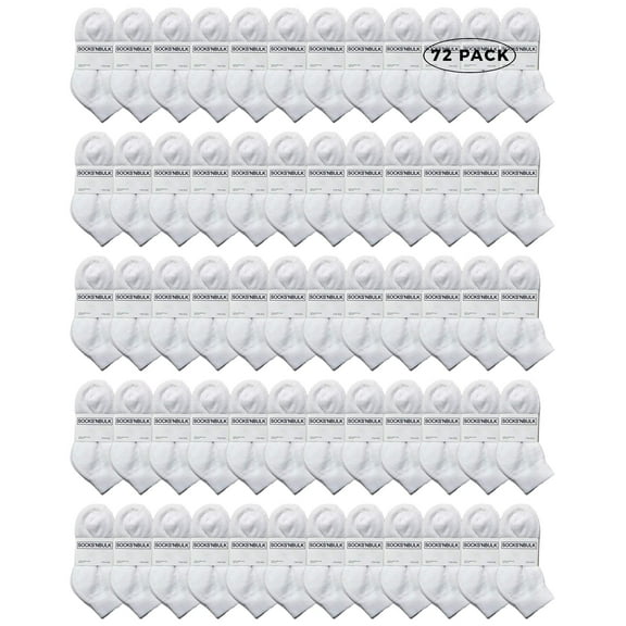 SOCKS'NBULK Kids Ankle Wholesale Bulk Pack Athletic Sports Socks, by SOCKS'NBULK