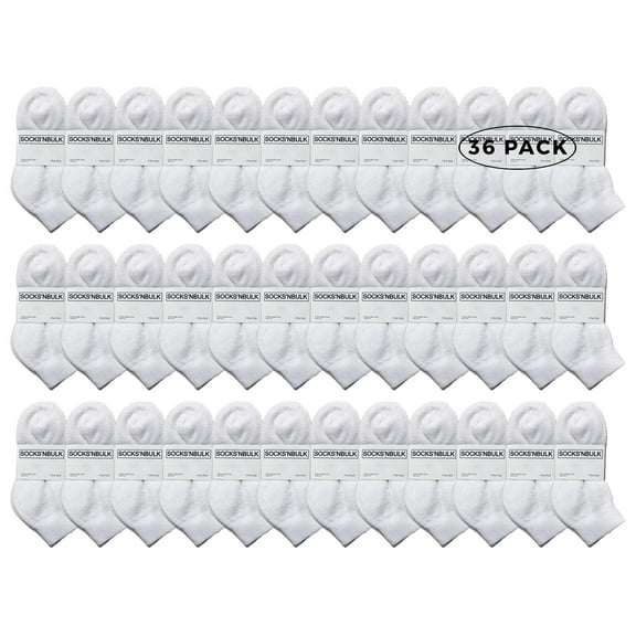 SOCKS'NBULK Kids Ankle Wholesale Bulk Pack Athletic Sports Socks, by SOCKS'NBULK