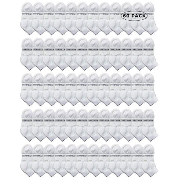 SOCKS'NBULK Kids Ankle Wholesale Bulk Pack Athletic Sports Socks, by SOCKS'NBULK