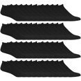 thumbnail image 1 of SOCKS'NBULK Kids No Show Socks, Soft Sports Socks In Bulk, (Size 6-8) (Black, 48), 1 of 2