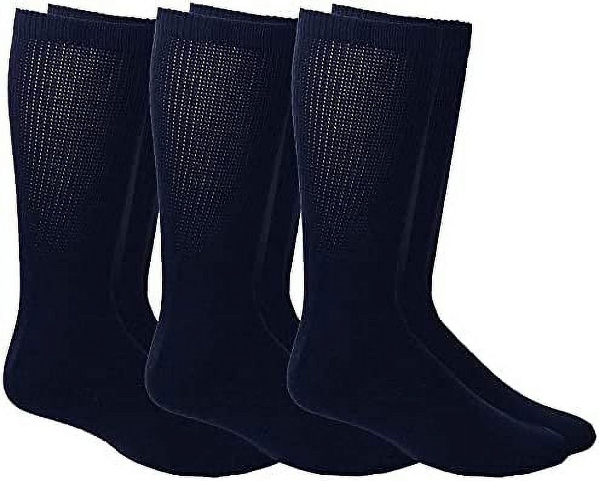 SOCKS'NBULK King Size Cotton Diabetic Crew & Ankle Socks, Big & Tall Mens Diabetes Sock, Bulk Value Pack