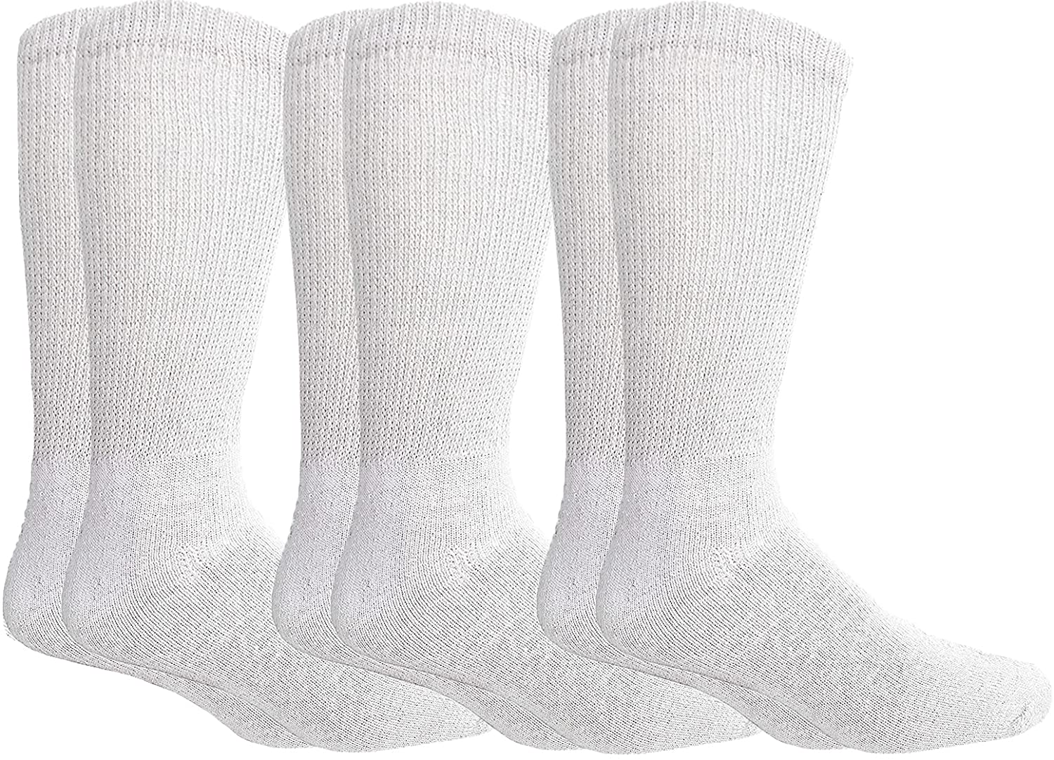 SOCKS'NBULK King Size Cotton Diabetic Crew & Ankle Socks, Big & Tall
