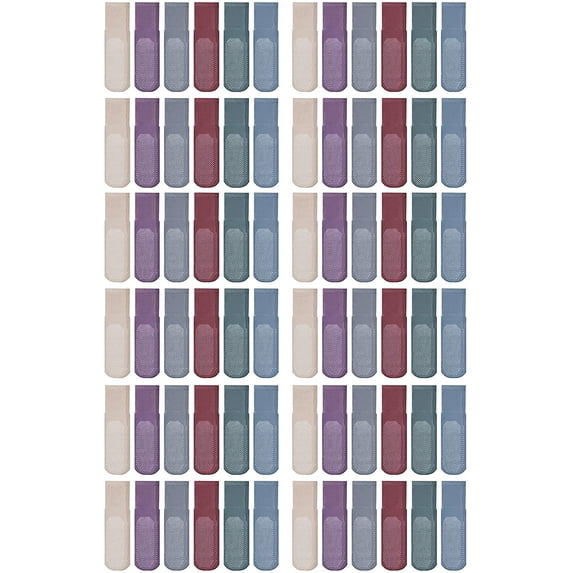 SOCKS'NBULK Loose Fit Gripper Bottom Diabetic Non-Skid Slipper Black Socks, Grippy Hospital Sock, Wholesale Bulk (72 Pairs Gripper Womens - Neutral Socks, One Size)