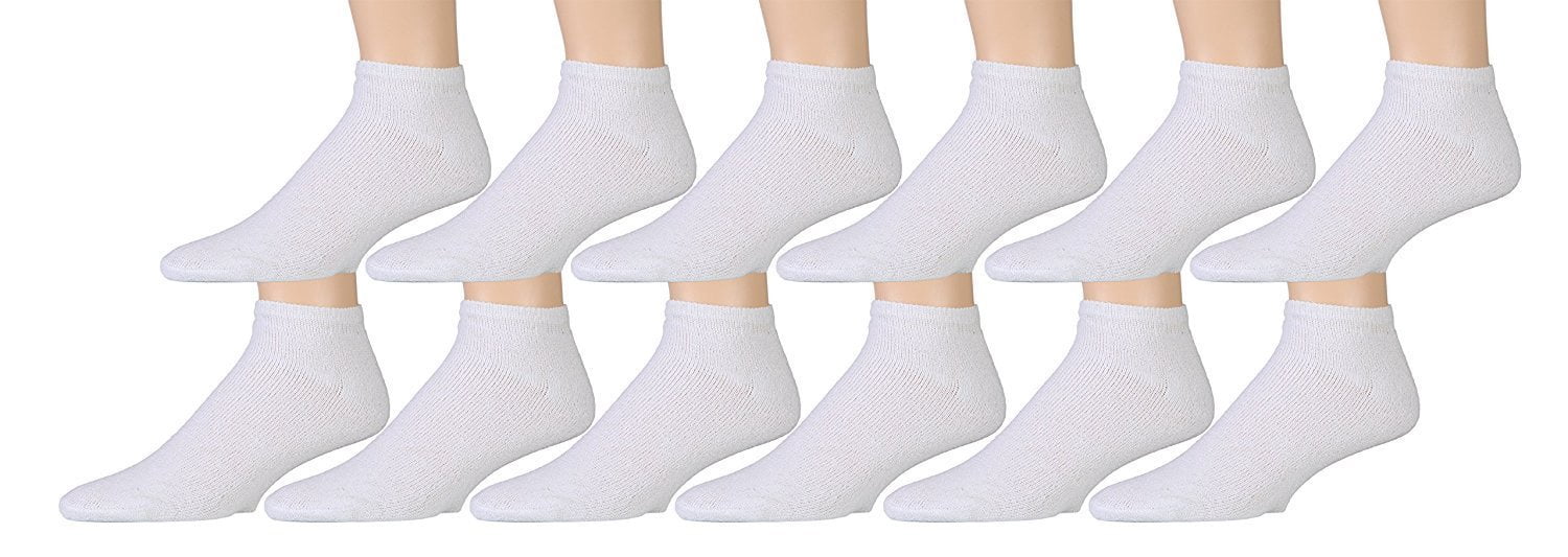 SOCKS'NBULK Low Cut Socks for Men Cotton No Show Ankle Socks (12 Pairs - Many Styles)