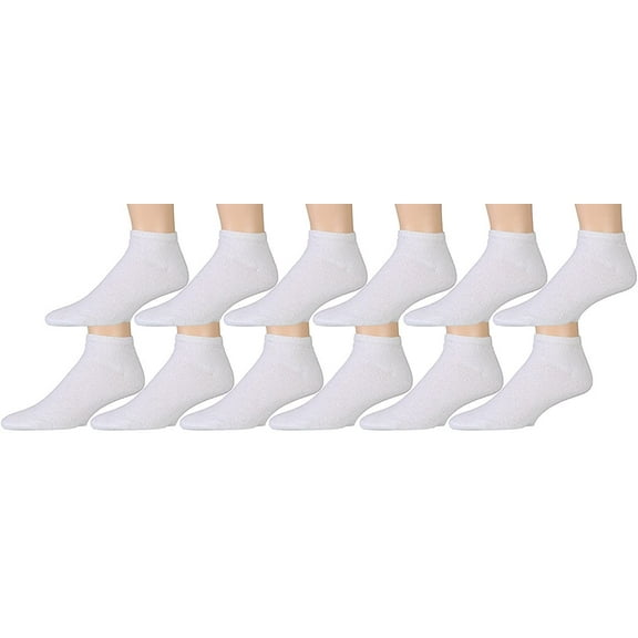 SOCKS'NBULK Low Cut Socks for Men Cotton No Show Ankle Socks (12 Pairs - Many Styles)