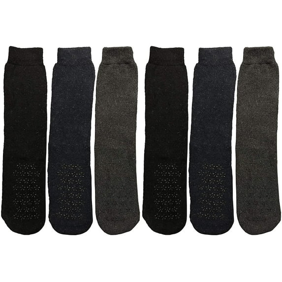 SOCKS'NBULK Mens Diabetic Neuropathy Edema Socks, Cotton Crew, Ankle Medical Sock, Size 10-13