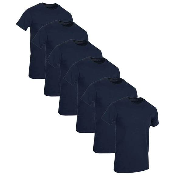 SOCKS'NBULK Mens 6 Pack Soft Cotton Crew Neck Short Sleeve Casual T-Shirts Mix Colors Lightweight Bulk Pack