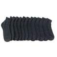 thumbnail image 1 of SOCKS'NBULK Mens Black Quarter Ankle Athletic Socks for Men, Size 10-13, 1 of 2