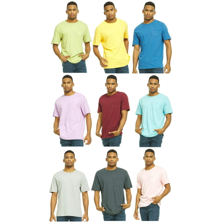 SOCKS NBULK Mens Cotton Crew Neck Short Sleeve T Shirts Mix Colors
