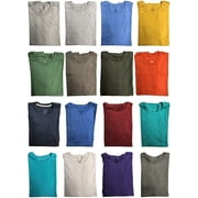SOCKS'NBULK Mens Cotton Crew Neck Short Sleeve T-Shirts Mix Colors Bulk Pack