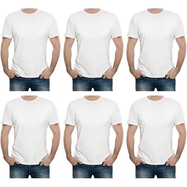 SOCKS'NBULK Mens Cotton Crew Neck Short Sleeve T-Shirts Mix Colors Bulk Pack