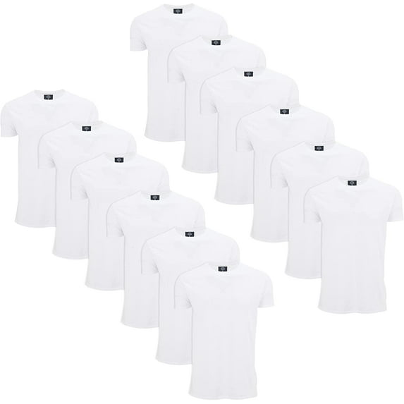 SOCKS'NBULK Mens Cotton Crew Neck Short Sleeve T-Shirts Mix Colors Bulk Pack