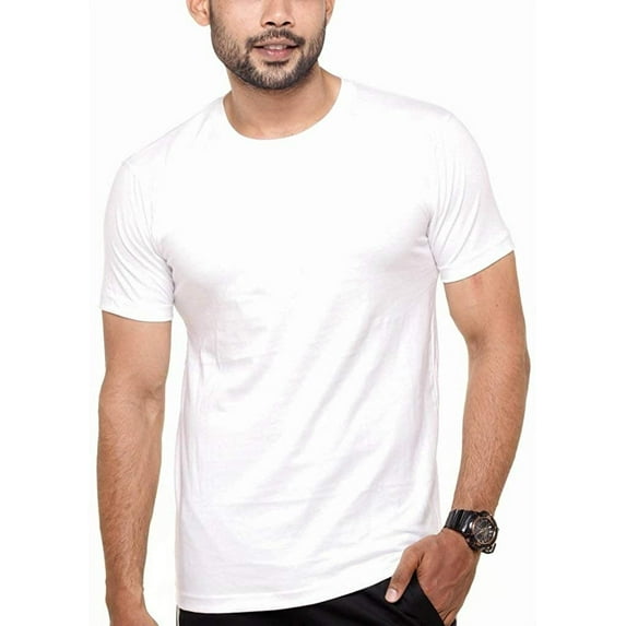 SOCKS'NBULK Mens Cotton Crew Neck Short Sleeve T-Shirts Mix Colors Bulk Pack