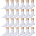 thumbnail image 1 of SOCKS'NBULK Mens Cotton Diabetic Ankle Socks, Loose Fit Top Non-Binding Medical Socks (36 Pack White Ankle, Men (10-13)), 1 of 1