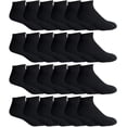 thumbnail image 1 of SOCKS'NBULK Mens Cotton No Show Socks, Soft Sports Socks In Bulk, King Size 10-13 (Black, 24), 1 of 4