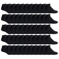 thumbnail image 1 of SOCKS'NBULK Mens Cotton No Show Socks, Soft Sports Socks In Bulk, King Size 10-13 (Black, 72), 1 of 8