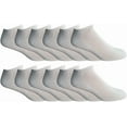 thumbnail image 1 of SOCKS'NBULK Mens Cotton No Show Socks, Soft Sports Socks In Bulk, King Size 10-13 (White, 12), 1 of 6