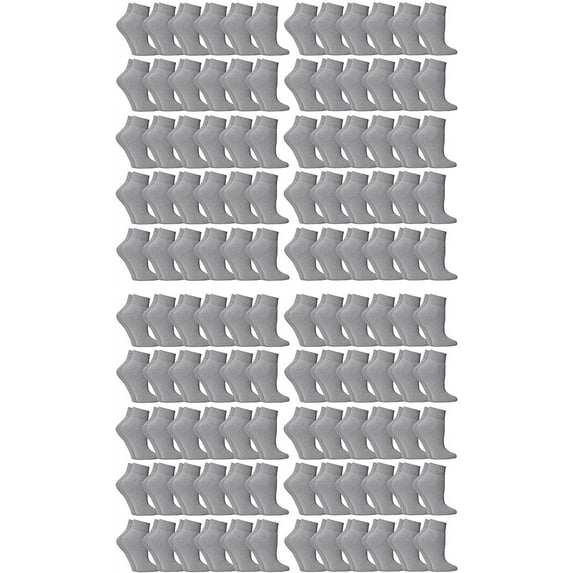 SOCKS'NBULK Mens Cotton No Show Socks, Soft Sports Socks In Bulk, King Size 13-16 (Gray, 240)