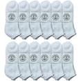 thumbnail image 1 of SOCKS'NBULK Mens Cotton No Show Socks, Soft Sports Socks In Bulk, King Size 13-16 (White, 12), 1 of 7