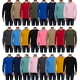 thumbnail image 1 of SOCKS'NBULK Mens Long Sleeve Light and Dark Colorful T-Shirts, Cotton Blend - Crew Neck Bulk Tees for Men, Wholesale Sleeved T-Shirt 24 Packs - Size 4X-Large, 1 of 6