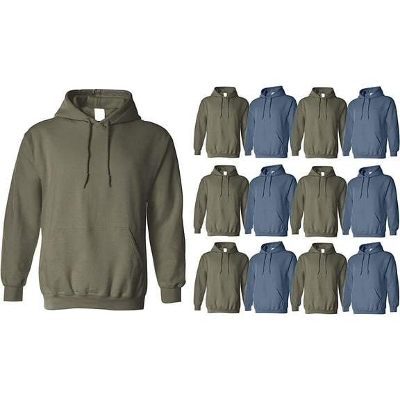 SOCKS'NBULK Mens Wholesale Hoodie Sweatshirts, Cotton Blend, Bulk Adults Hoodies Sweatshirt