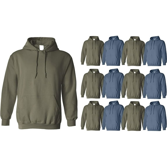 SOCKS'NBULK Mens Wholesale Hoodie Sweatshirts, Cotton Blend, Bulk Adults Hoodies Sweatshirt