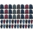 thumbnail image 1 of SOCKS'NBULK Mens Womens Hats and Gloves Set, Winter Beanies Bulk Wholesale Sets (Colorful Assorted - 24 Gloves 24 Hats), 1 of 7
