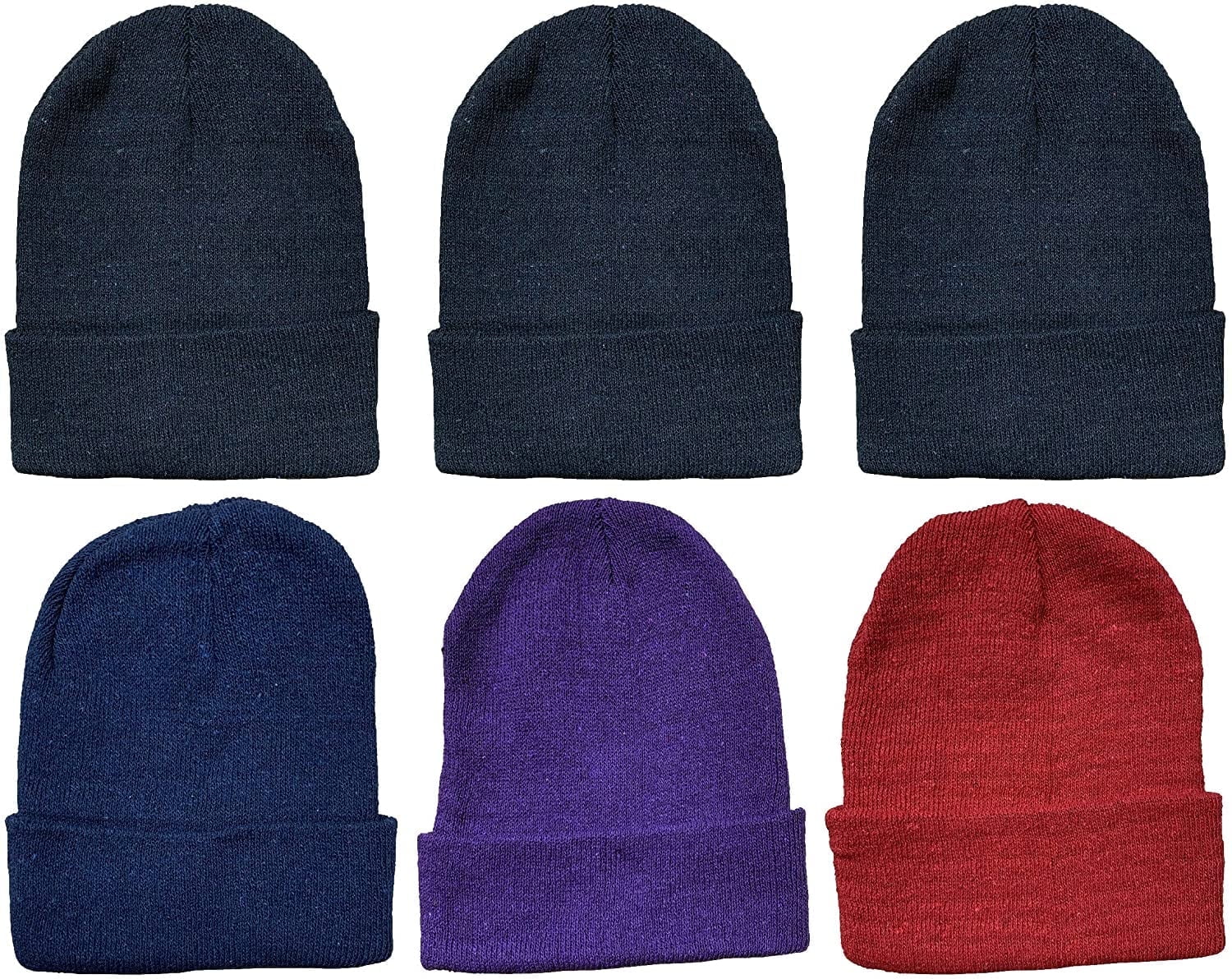 SOCKS'NBULK Mens Womens Warm Winter Hats in Assorted Colors, Mens Womens Unisex (Assorted A)
