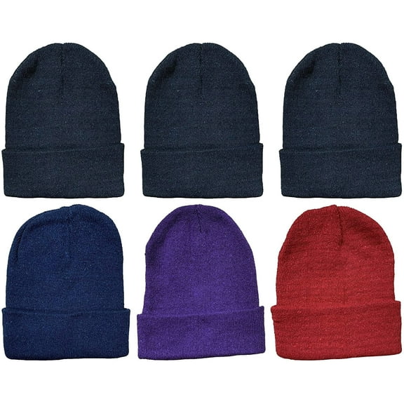 SOCKS'NBULK Mens Womens Warm Winter Hats in Assorted Colors, Mens Womens Unisex (Assorted A)