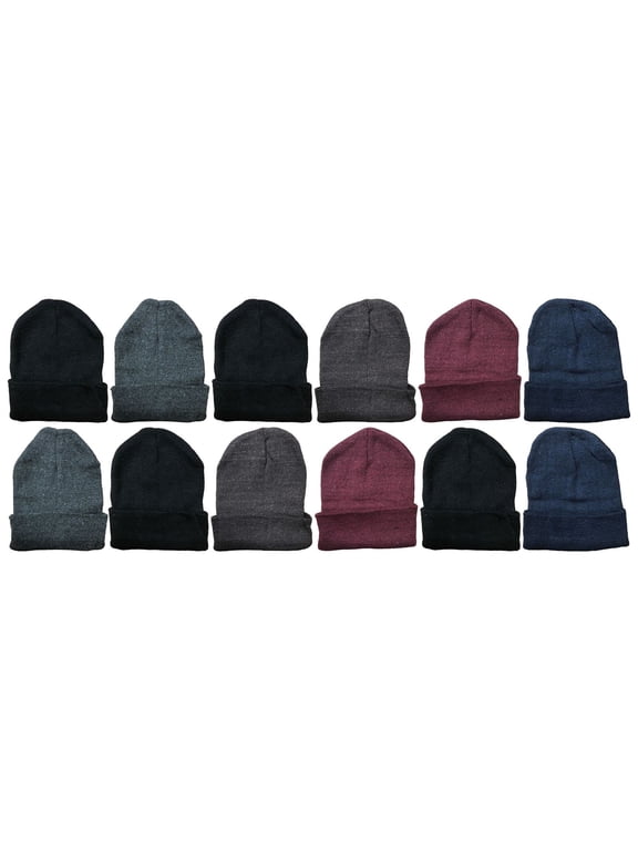 Mens Womens Warm Winter Stocking Hats in Assorted Colors, Mens Womens Unisex