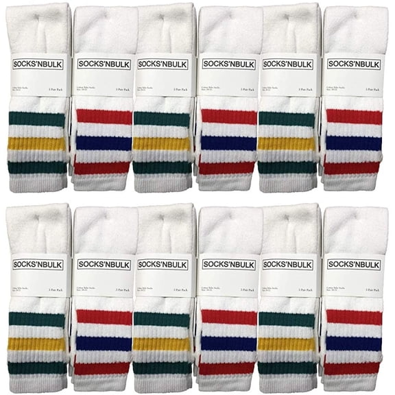 SOCKS'NBULK Mens & Womens Wholesale Bulk Cotton Tube Socks, Referee Style, by SOCKS'NBULK