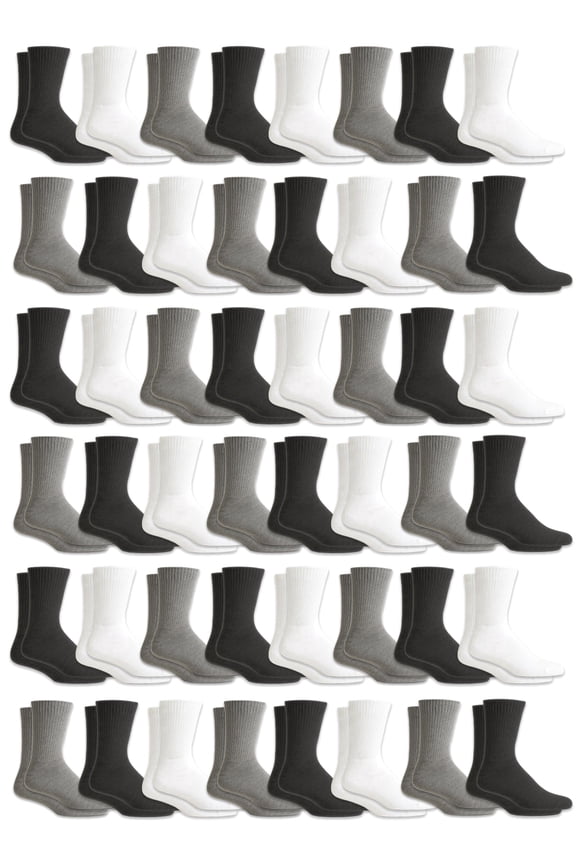 Mens and Womens Sports Crew Socks, Wholesale Bulk Pack Athletic Sock