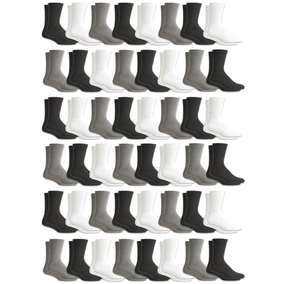 SOCKS'NBULK 72 Pairs of Mens and Womens Sports Crew Socks, Wholesale Bulk Pairs Athletic Sock