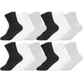 thumbnail image 1 of SOCKS'NBULK Sport Cotton Unisex Crew, Ankle, Tube Socks, Children (Kid's 4-6, 12 Pairs Mixed Assorted), 1 of 7