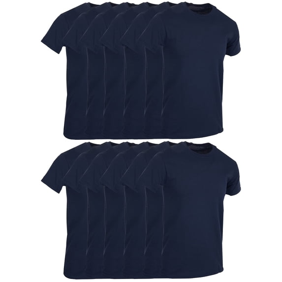 SOCKS'NBULK T-Shirts - Size 7X - Plus Size Men's Solid Colors Cotton T-Shirts Short Sleeve Lightweight Big Tall Tees, Bulk (12 Pack, 7X-Large)