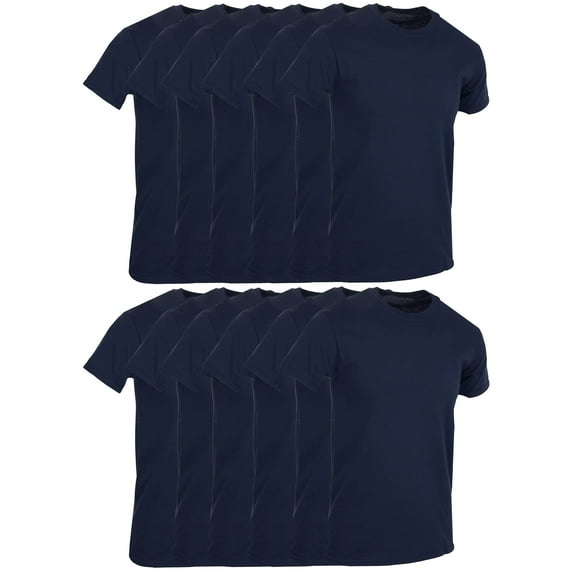 SOCKS'NBULK T-Shirts - Size 7X - Plus Size Men's Solid Colors Cotton T-Shirts Short Sleeve Lightweight Big Tall Tees, Bulk (12 Pack, 7X-Large)