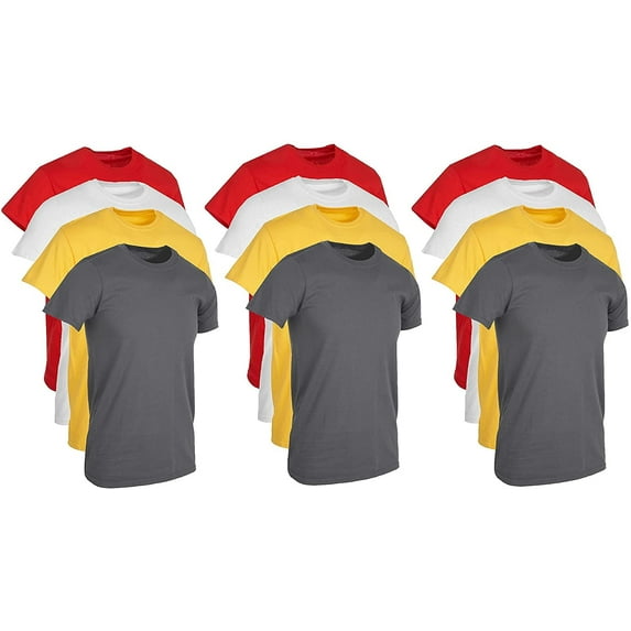 SOCKS'NBULK T-Shirts - Size 7X - Plus Size Men's Solid Colors Cotton T-Shirts Short Sleeve Lightweight Big Tall Tees, Bulk