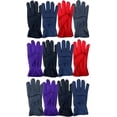 thumbnail image 1 of SOCKS'NBULK Value Pack of Unisex Warm Winter Fleece Gloves, Many Colors,, 1 of 6