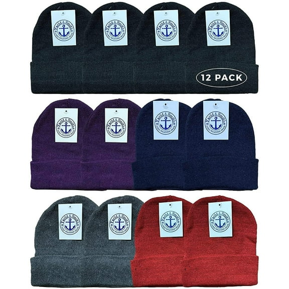SOCKS'NBULK Wholesale Beanies Or Gloves, Bulk Thermal Winter Solid Hat Or Glove
