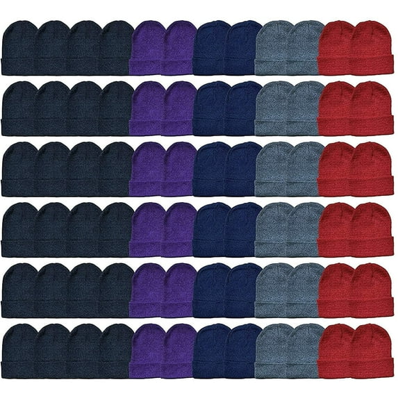 SOCKS'NBULK Wholesale Beanies Or Gloves, Bulk Thermal Winter Solid Hat Or Glove