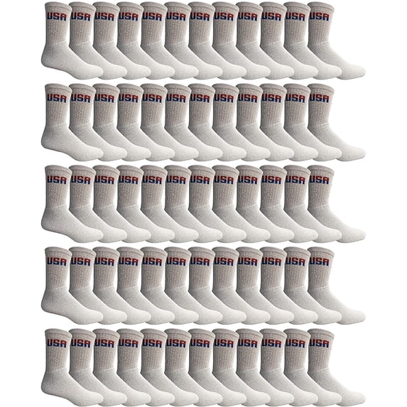 SOCKS'NBULK Wholesale Bulk Mens Crew Socks, Cotton Big And Tall Plus Size Socks Size 13-16