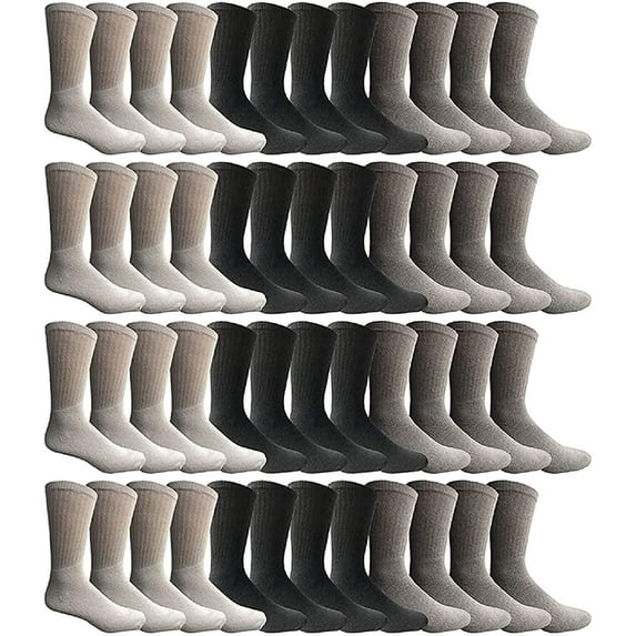 SOCKS'NBULK Wholesale Bulk Sport Cotton Unisex Crew, Ankle (Kids - Assorted 6-8)