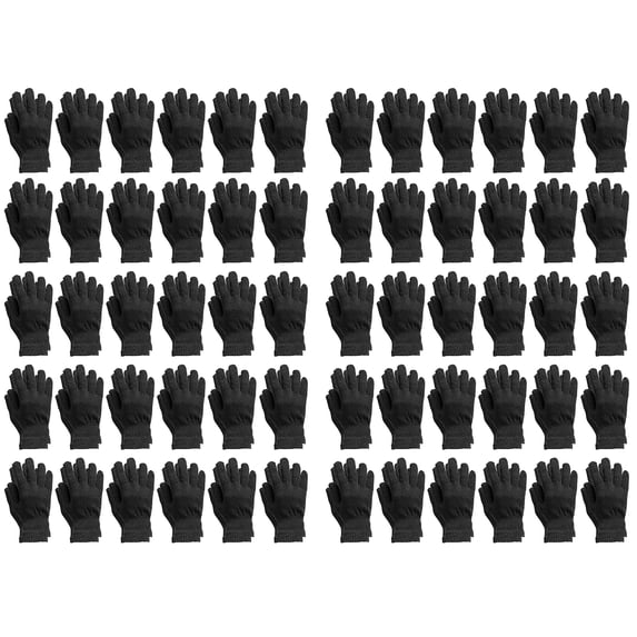 SOCKS'NBULK Wholesale Bulk Winter Magic Gloves Warm Brushed Interior, Stretchy Assorted Mens Womens