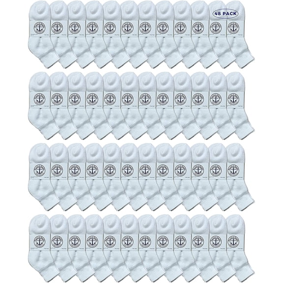 SOCKS'NBULK Wholesale Bulk Womens Mid Ankle Socks, Cotton Sport Athletic Socks - Size 9-17