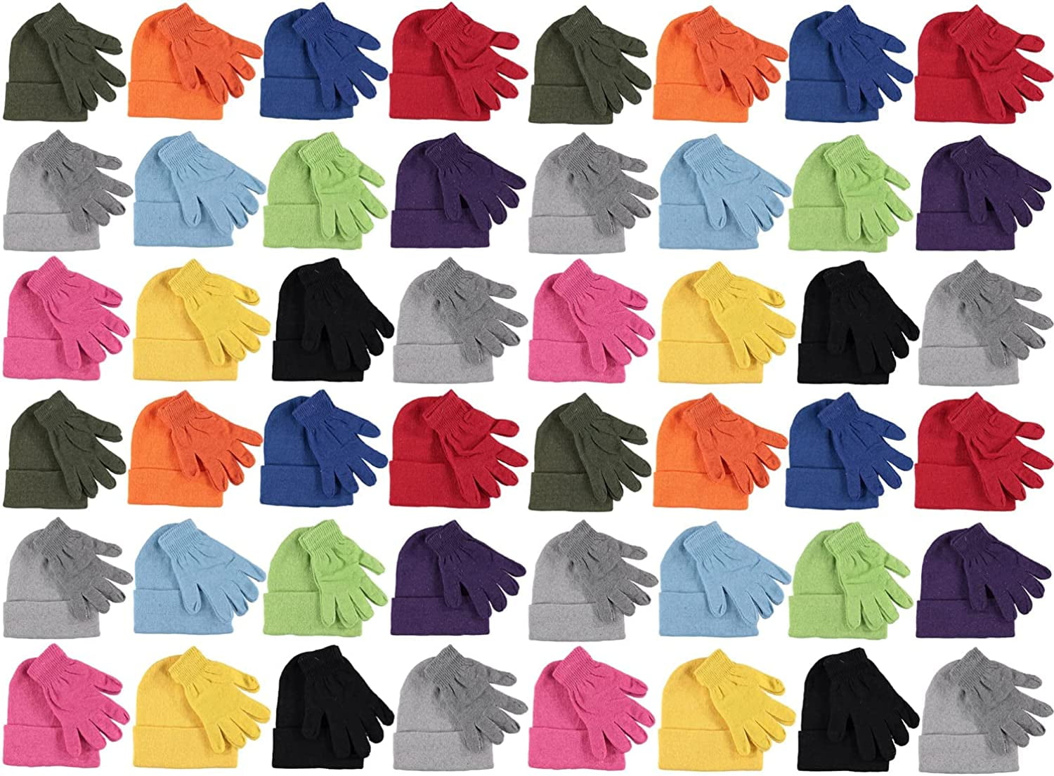 SOCKS'NBULK Wholesale Kids Beanie and Glove Kit Sets, Homeless Donation