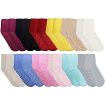 SOCKS'NBULK Women Winter Fuzzy Non Skid Gripper Socks, Warm Butter Soft Solid Colors, 9-11