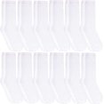 thumbnail image 1 of 12 Pairs Womens White Diabetic Socks for Neuropathy, Edema, Circulation, Comfort, by excell 9-11, 1 of 7