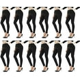 thumbnail image 1 of SOCKS'NBULK Women's Fleece Brushed Leggings, Warm, Soft, Bulk Pack Ladies Warm Legging, 1 of 7