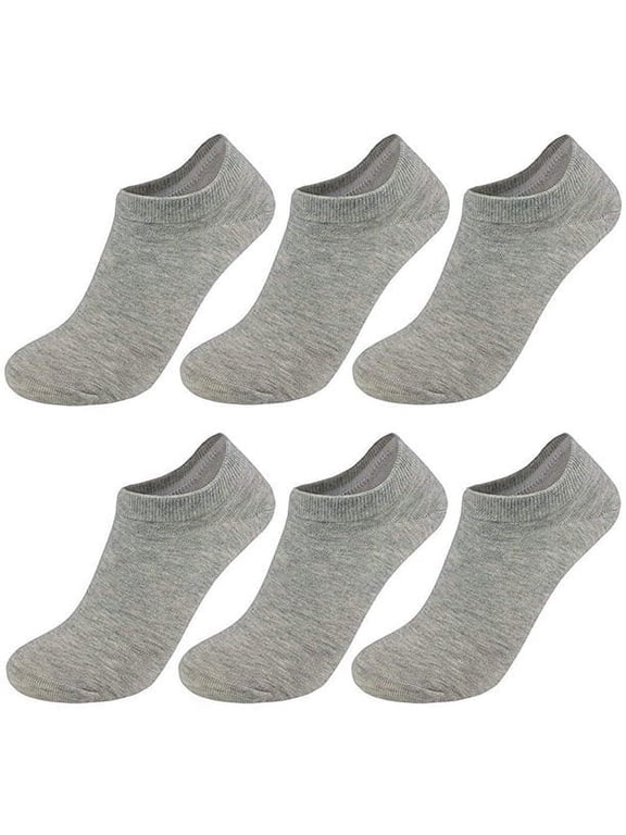 Women's No Show Socks, Soft Sports Socks In Bulk, (Size 9-11) (Gray, 36)